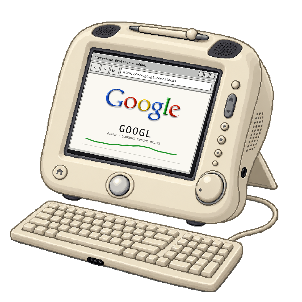 3Com Audrey in ORIGINAL LINEN with GOOGL screen art