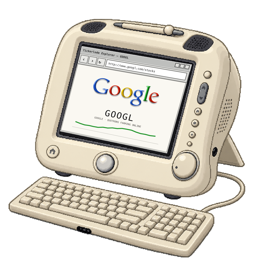 3Com Audrey in ORIGINAL LINEN with GOOGL screen art