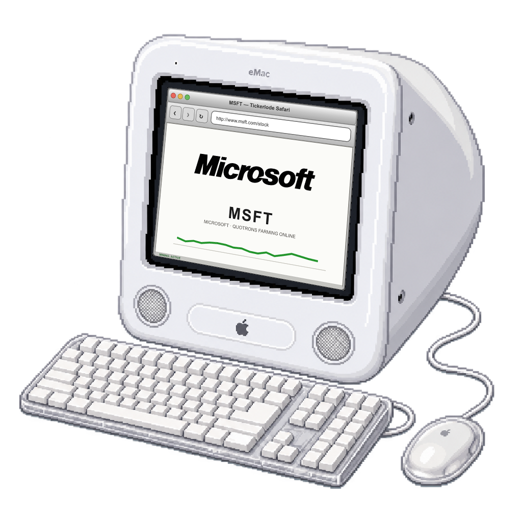 eMac 17-inch in 2002 ORIGINAL with MSFT screen art