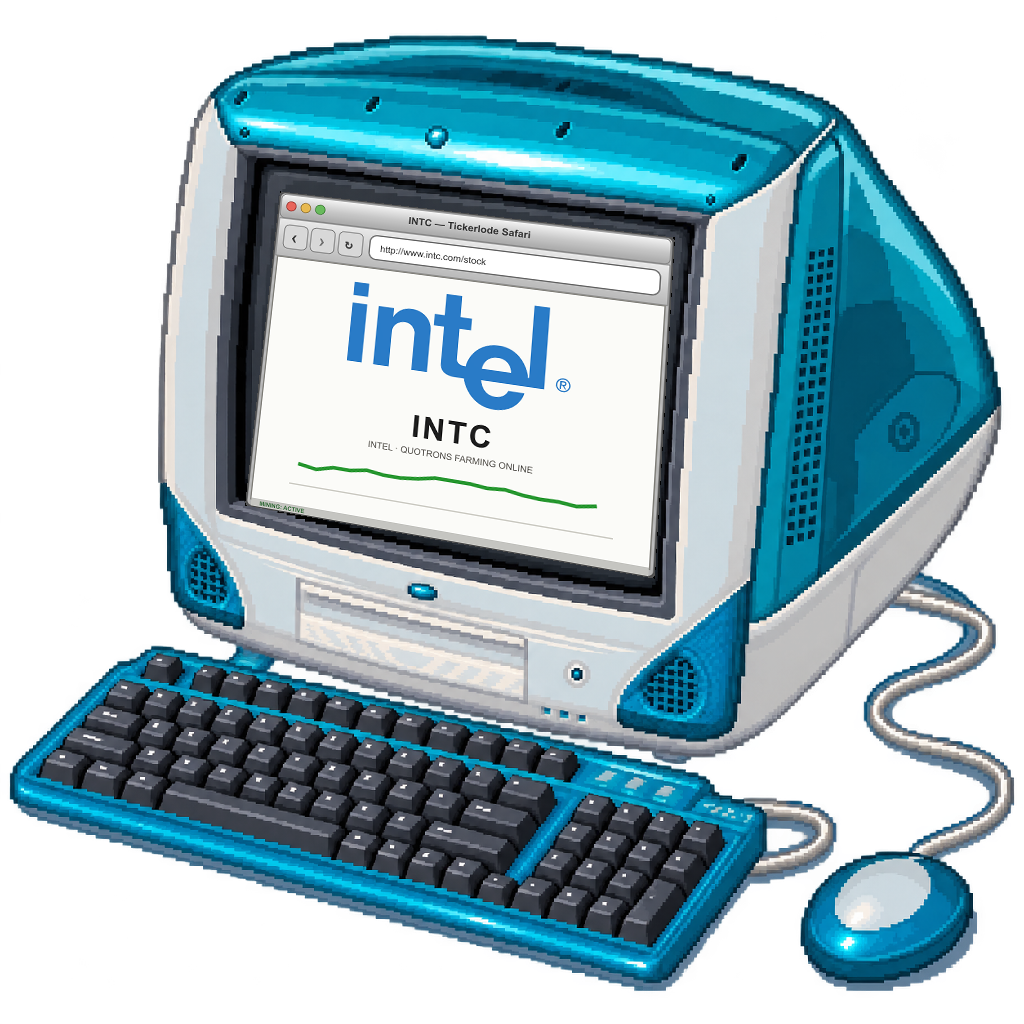 iMac G3 in ORIGINAL BONDI with INTC screen art
