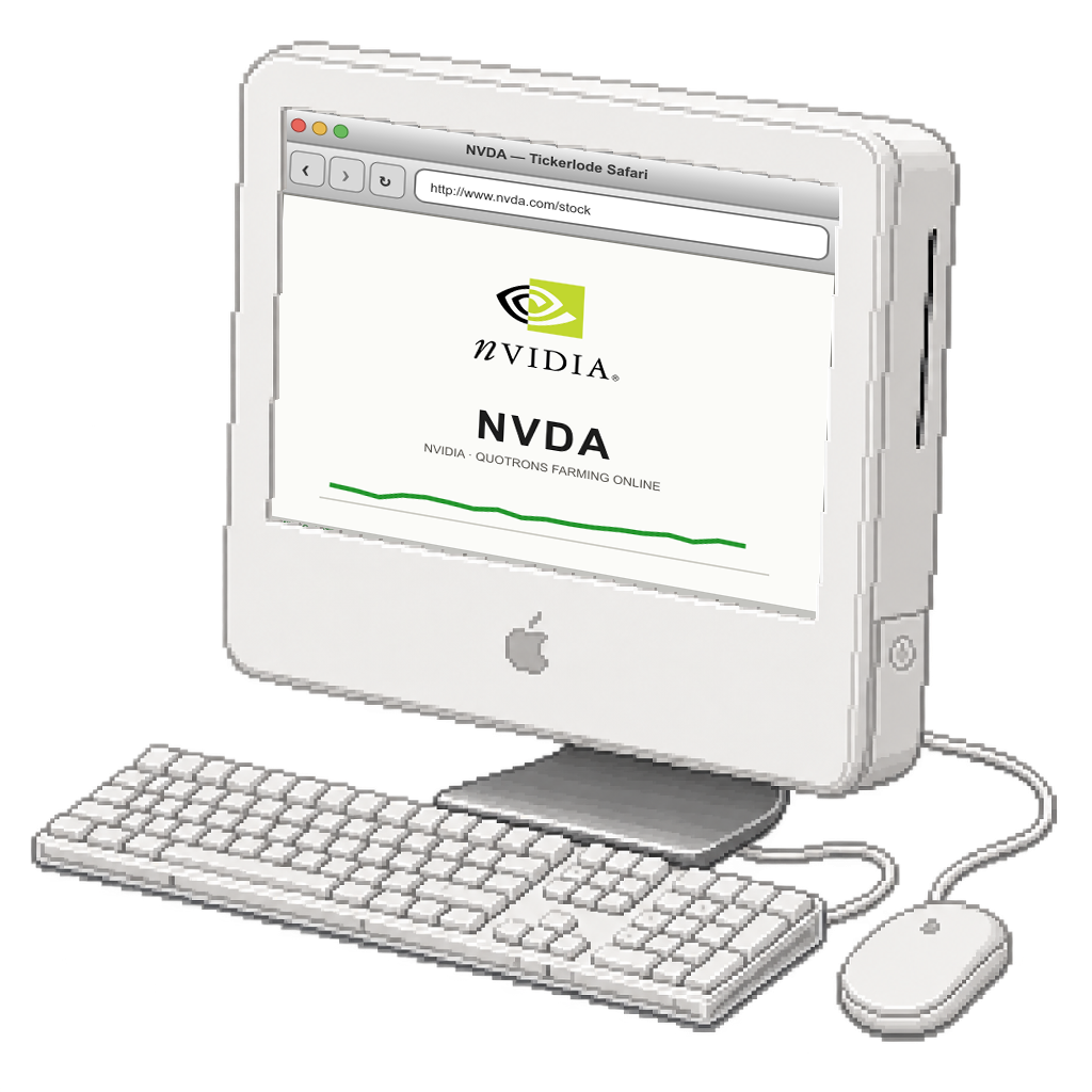 iMac G5 17-inch in ORIGINAL SNOW with NVDA screen art