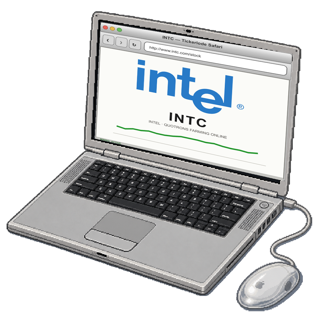 PowerBook G4 Titanium in ORIGINAL TITANIUM with INTC screen art
