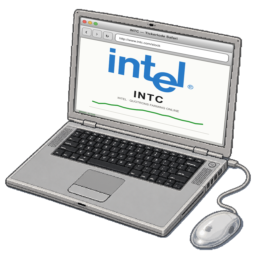 PowerBook G4 Titanium in ORIGINAL TITANIUM with INTC screen art
